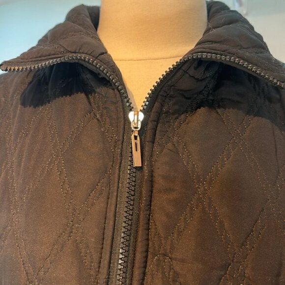 Variations black quilted nylon zip front light jacket size medium - Picture 7 of 10
